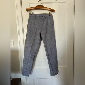 Gray Linen Blend Pants